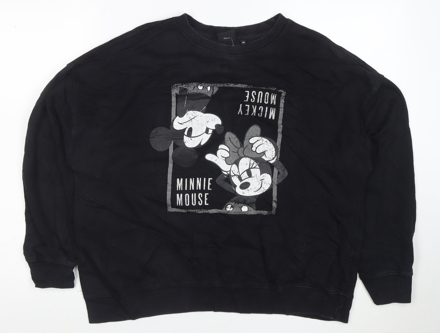 Disney Minnie Mouse Womens Black M Pullover Sweatshirt