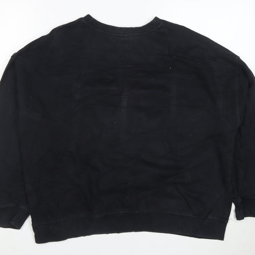 Disney Minnie Mouse Womens Black M Pullover Sweatshirt