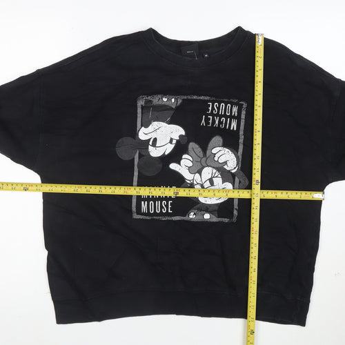 Disney Minnie Mouse Womens Black M Pullover Sweatshirt