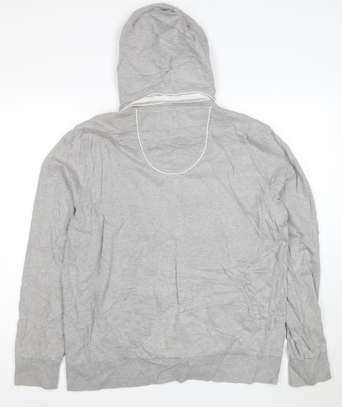 Hugo Boss Mens Grey Full Zip Hoodie 7XL Regular Fit