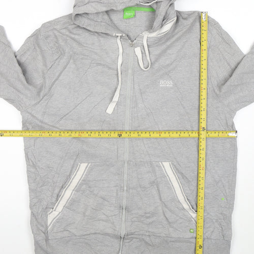 Hugo Boss Mens Grey Full Zip Hoodie 7XL Regular Fit