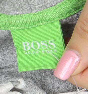 Hugo Boss Mens Grey Full Zip Hoodie 7XL Regular Fit
