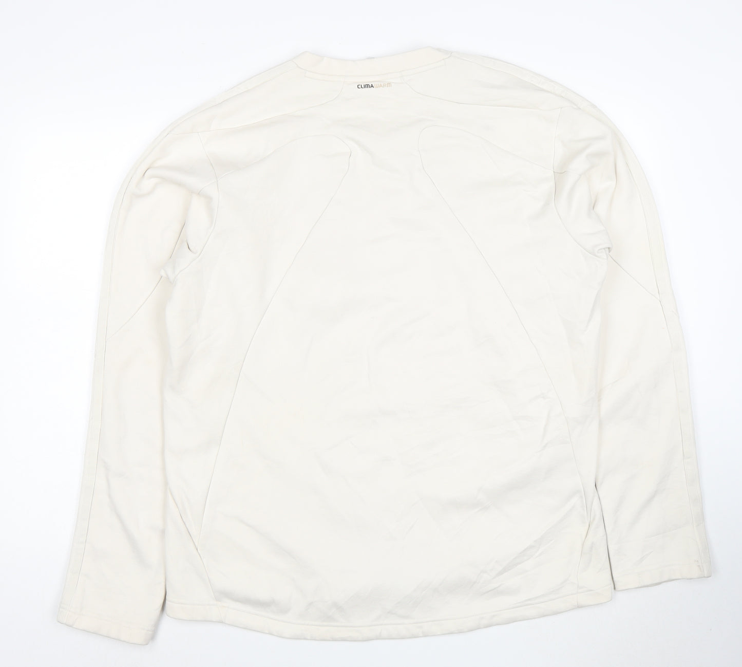 adidas Mens White XL Pullover Sweatshirt ClimaWarm Sports Top