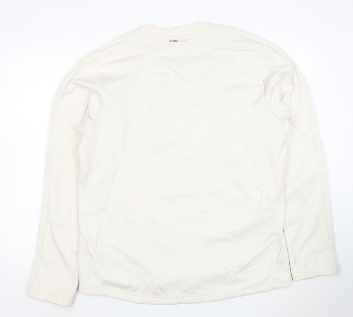 adidas Mens White XL Pullover Sweatshirt ClimaWarm Sports Top