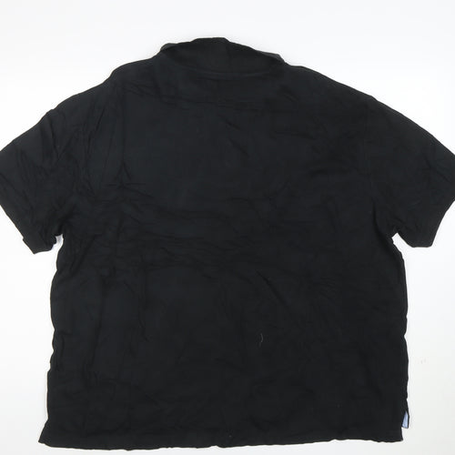 Chaps Men's Black 2XL Cotton Polo Shirt Classic Short Sleeve