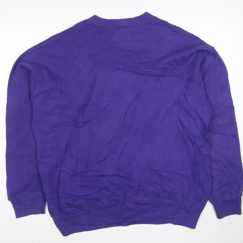 Lee Sport Men's Purple Vikings Logo Pullover Sweatshirt Size L