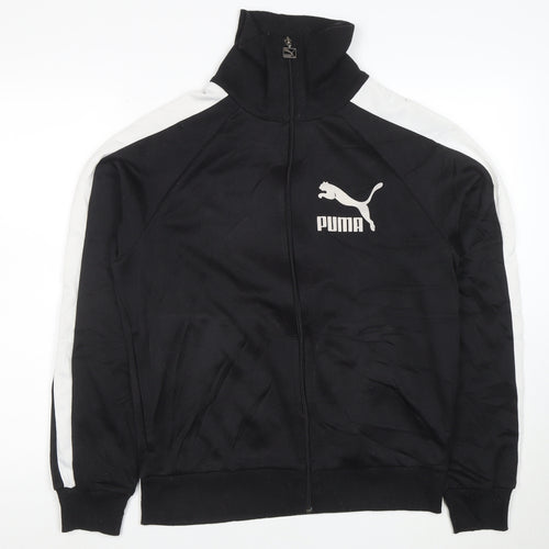 Puma Men's Black Full Zip Logo Track Sweatshirt Size L