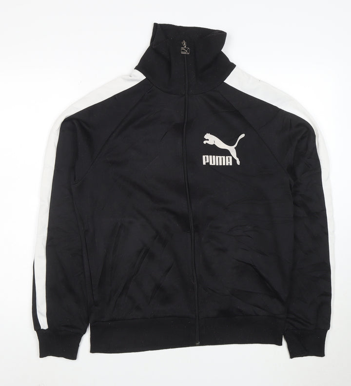 Puma Men's Black Full Zip Logo Track Sweatshirt Size L