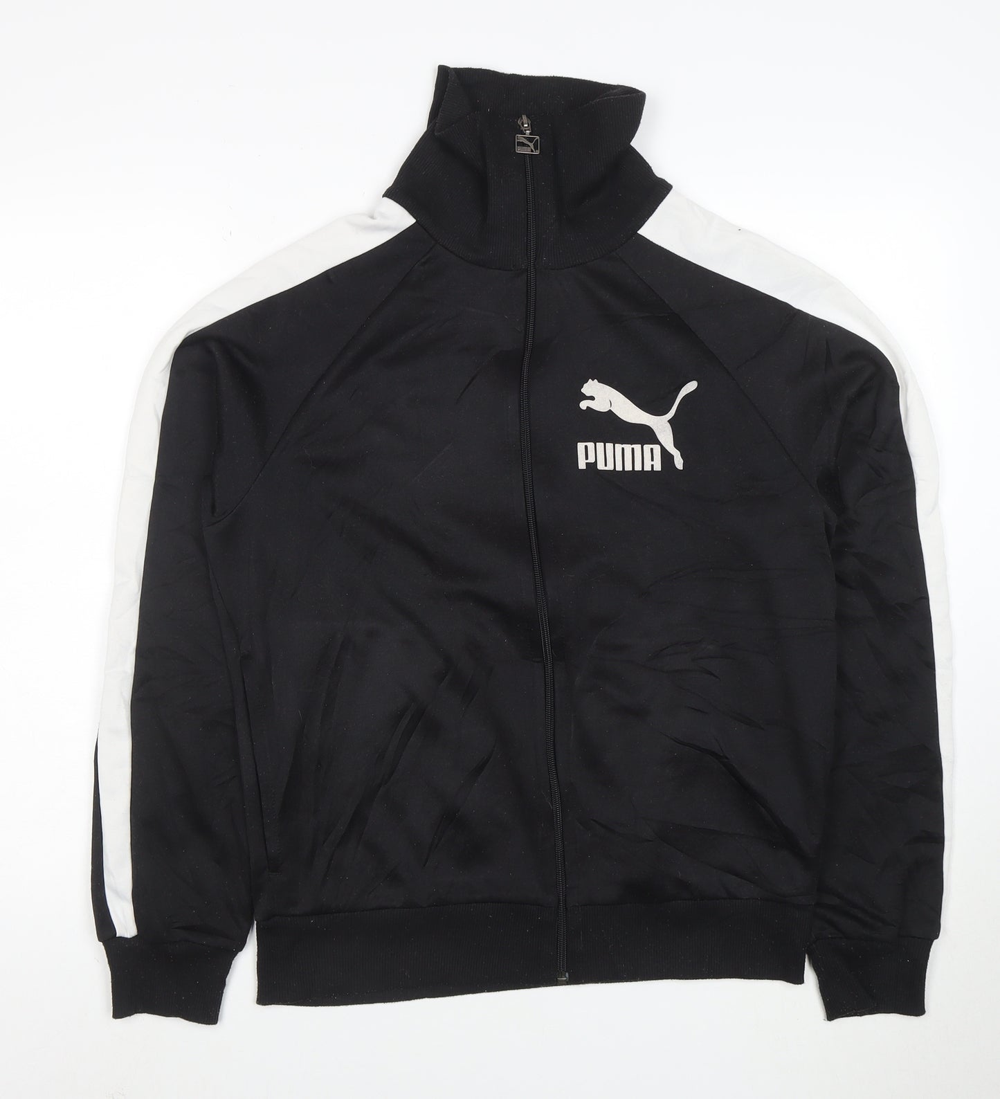 Puma Men's Black Full Zip Logo Track Sweatshirt Size L