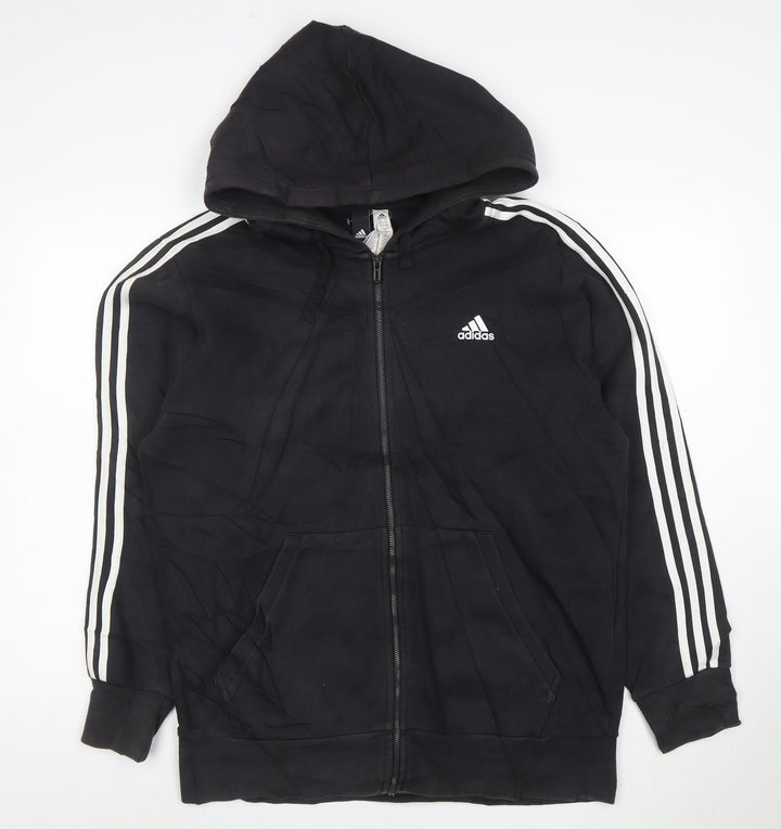 Adidas Men's Black Full Zip Hoodie Size L Sportswear Jacket