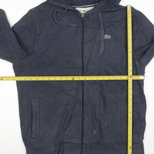 Lacoste Sport Men's Blue XL Full Zip Hoodie with Logo