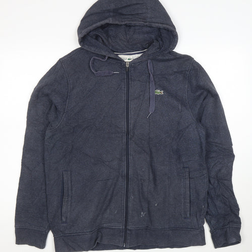 Lacoste Sport Men's Blue XL Full Zip Hoodie with Logo