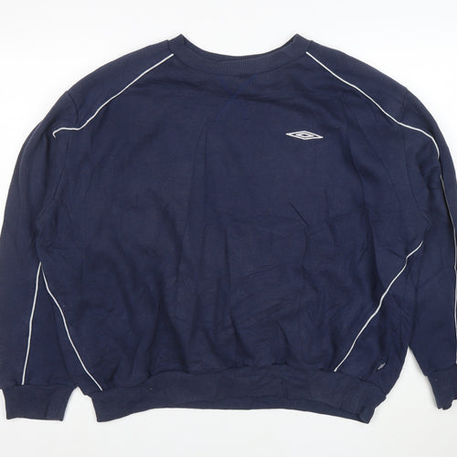 Umbro Men's Blue 2XL Pullover Sweatshirt Crew Neck Sportswear