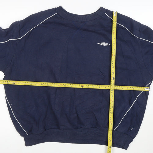 Umbro Men's Blue 2XL Pullover Sweatshirt Crew Neck Sportswear