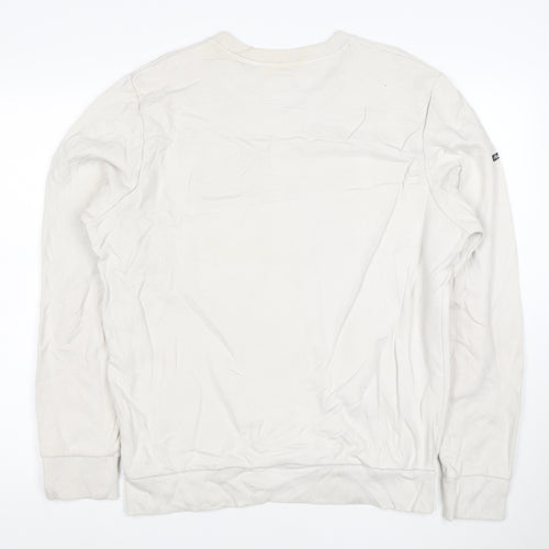 Superdry Mens White XL Graphic Print Crew Neck Pullover Sweatshirt