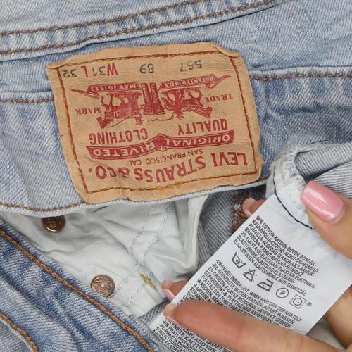 Levi's 557 Men's Light Blue Straight Fit Denim Jeans W31 L32