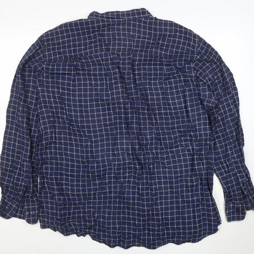 Burberry London Men's Blue Check Cotton Long Sleeve Shirt Size L