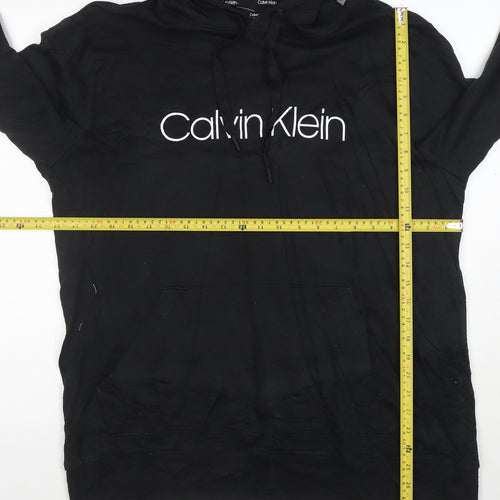 Calvin Klein Men's Black XL Pullover Hoodie with Logo