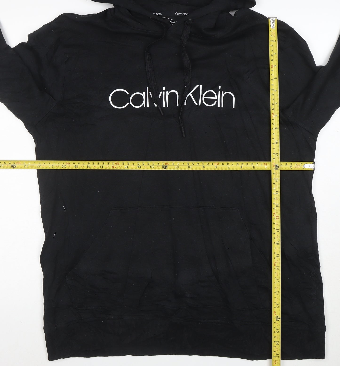 Calvin Klein Men's Black XL Pullover Hoodie with Logo