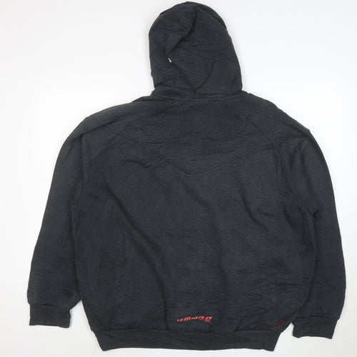 Umbro Men's Black 2XL Full Zip Hooded Sweatshirt with Logo