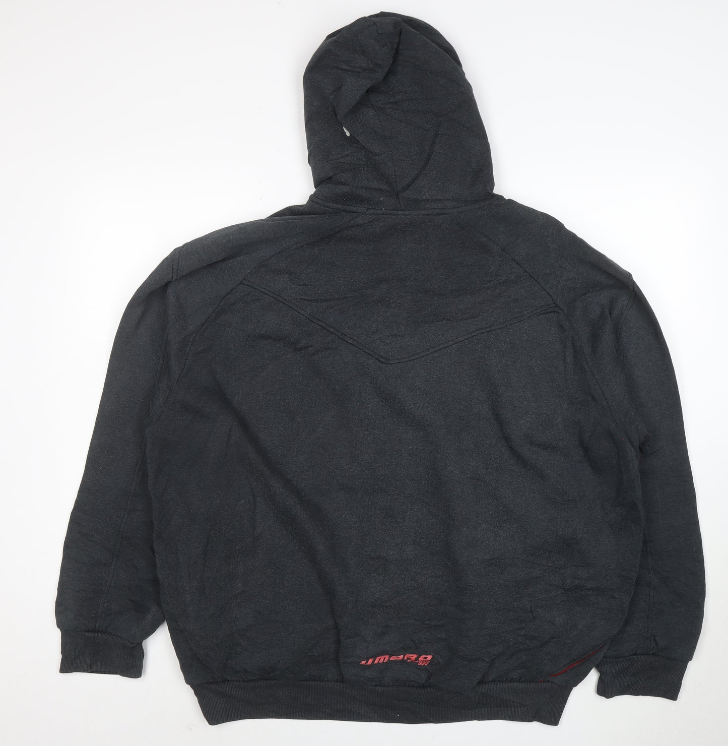 Umbro Men's Black 2XL Full Zip Hooded Sweatshirt with Logo