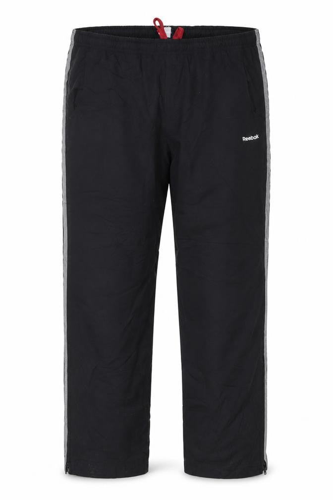 Reebok Men's Black L Track Pants Lightweight Reflective Sports Trousers