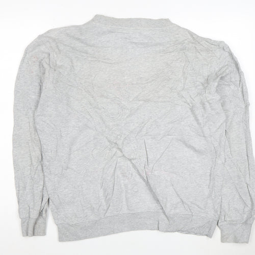 Fila Men's Grey Logo Pullover Sweatshirt Medium