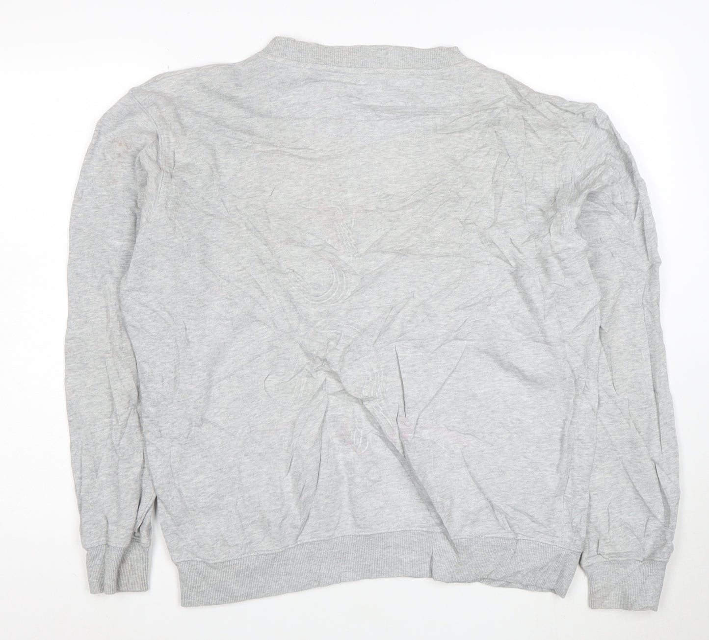 Fila Men's Grey Logo Pullover Sweatshirt Medium
