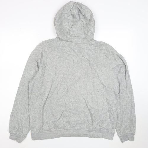 Nike Men's Grey Full Zip Hoodie L Lightweight Cotton Blend