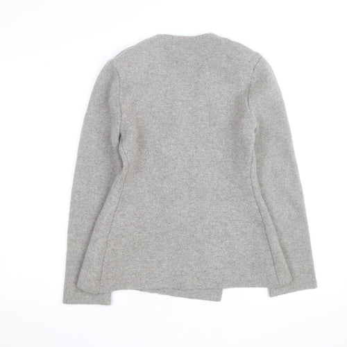 Zara Women Grey Wool Blend V-Neck Cardigan Size S