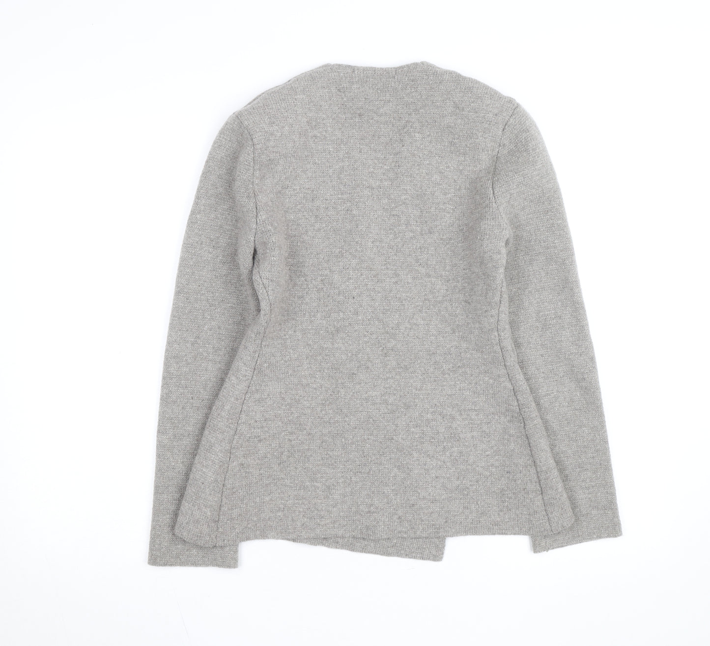 Zara Women Grey Wool Blend V-Neck Cardigan Size S