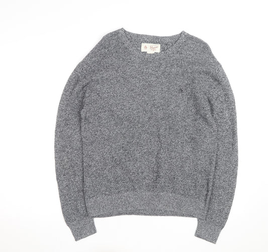 Original Penguin Men's Grey Knit Crew Neck Jumper Size M