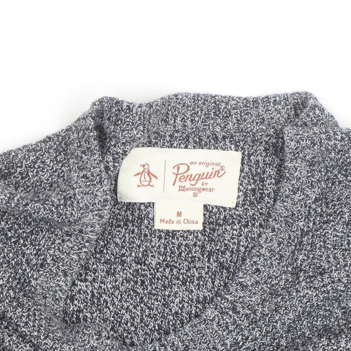 Original Penguin Men's Grey Knit Crew Neck Jumper Size M