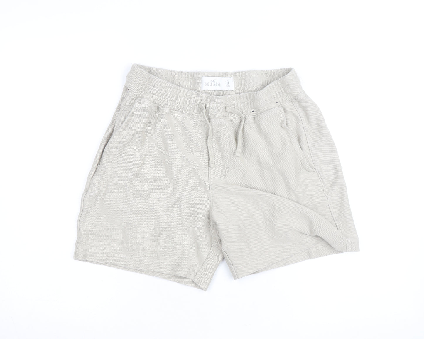 Hollister Men’s Beige Sweat Shorts Size S Elastic Waist Casual
