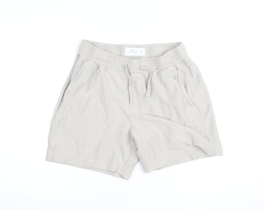 Hollister Men’s Beige Sweat Shorts Size S Elastic Waist Casual