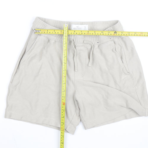 Hollister Men’s Beige Sweat Shorts Size S Elastic Waist Casual