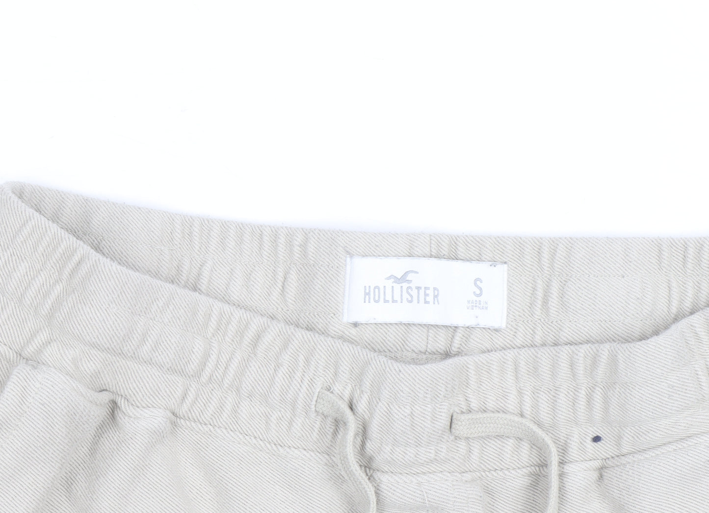 Hollister Men’s Beige Sweat Shorts Size S Elastic Waist Casual
