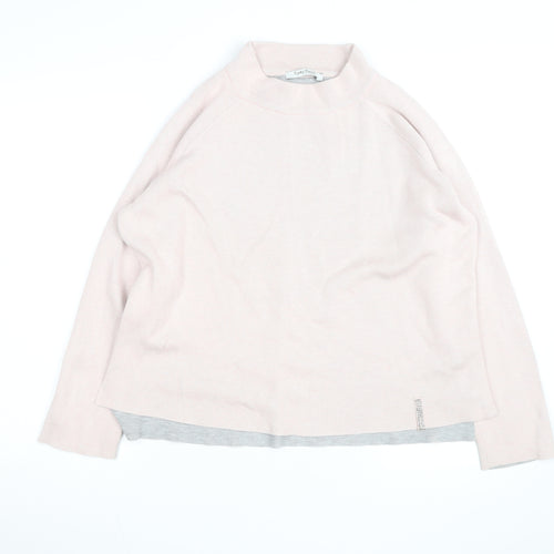 Betty Barclay Women’s Pink Mock Neck Long Sleeve Pullover Jumper Size 12