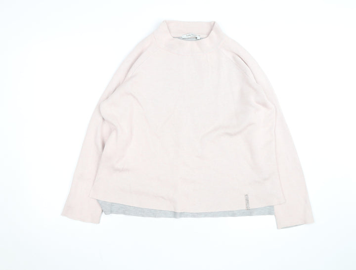 Betty Barclay Women’s Pink Mock Neck Long Sleeve Pullover Jumper Size 12