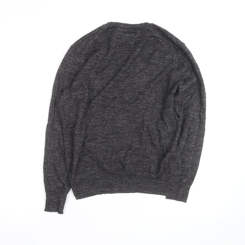 AllSaints Men’s Grey Wool Crew Neck Jumper Size S