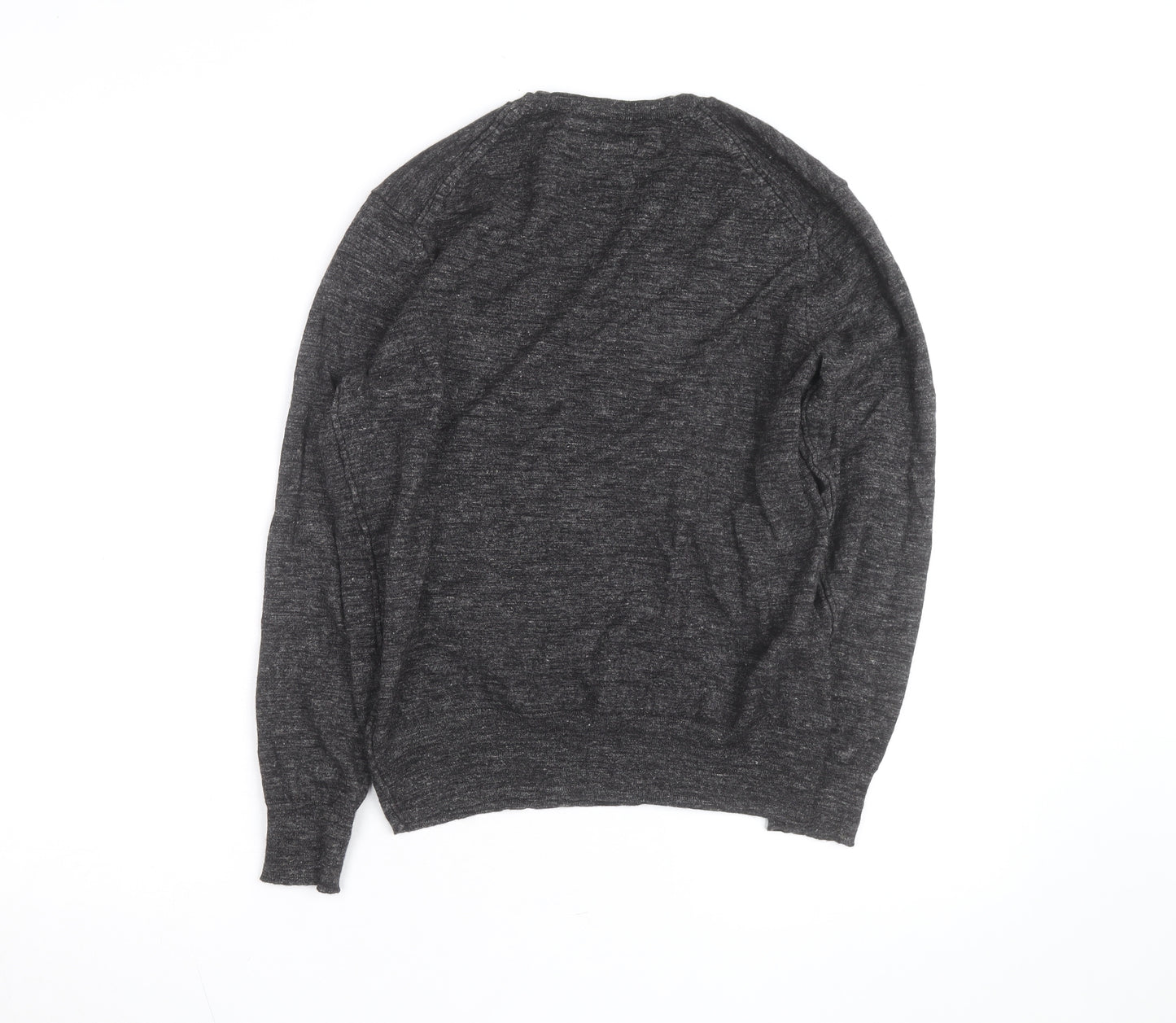 AllSaints Men’s Grey Wool Crew Neck Jumper Size S