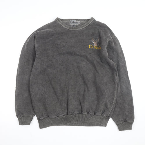 Non-Fiction Men’s Grey Embroidered Canada Fleece Sweatshirt L