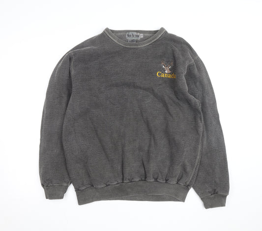 Non-Fiction Men’s Grey Embroidered Canada Fleece Sweatshirt L
