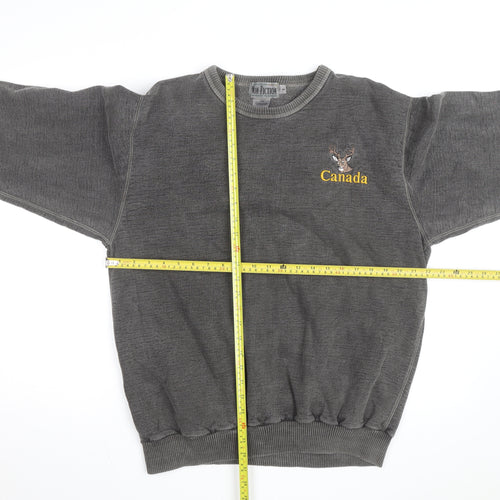 Non-Fiction Men’s Grey Embroidered Canada Fleece Sweatshirt L