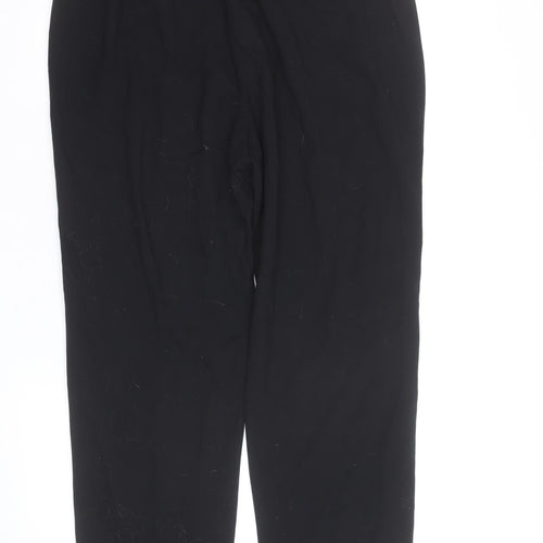 Marks and Spencer Women Black Size 14 Straight Leg Trousers