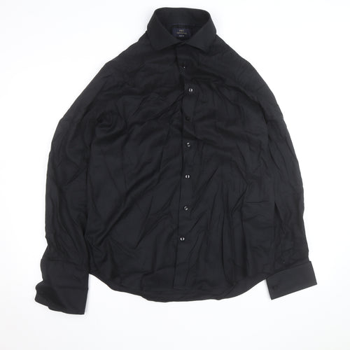 Marks and Spencer Women’s Black Slim Fit Button-Up Shirt Size 16