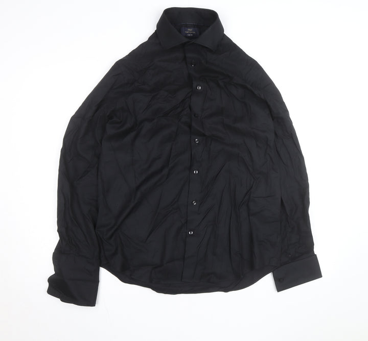 Marks and Spencer Women’s Black Slim Fit Button-Up Shirt Size 16