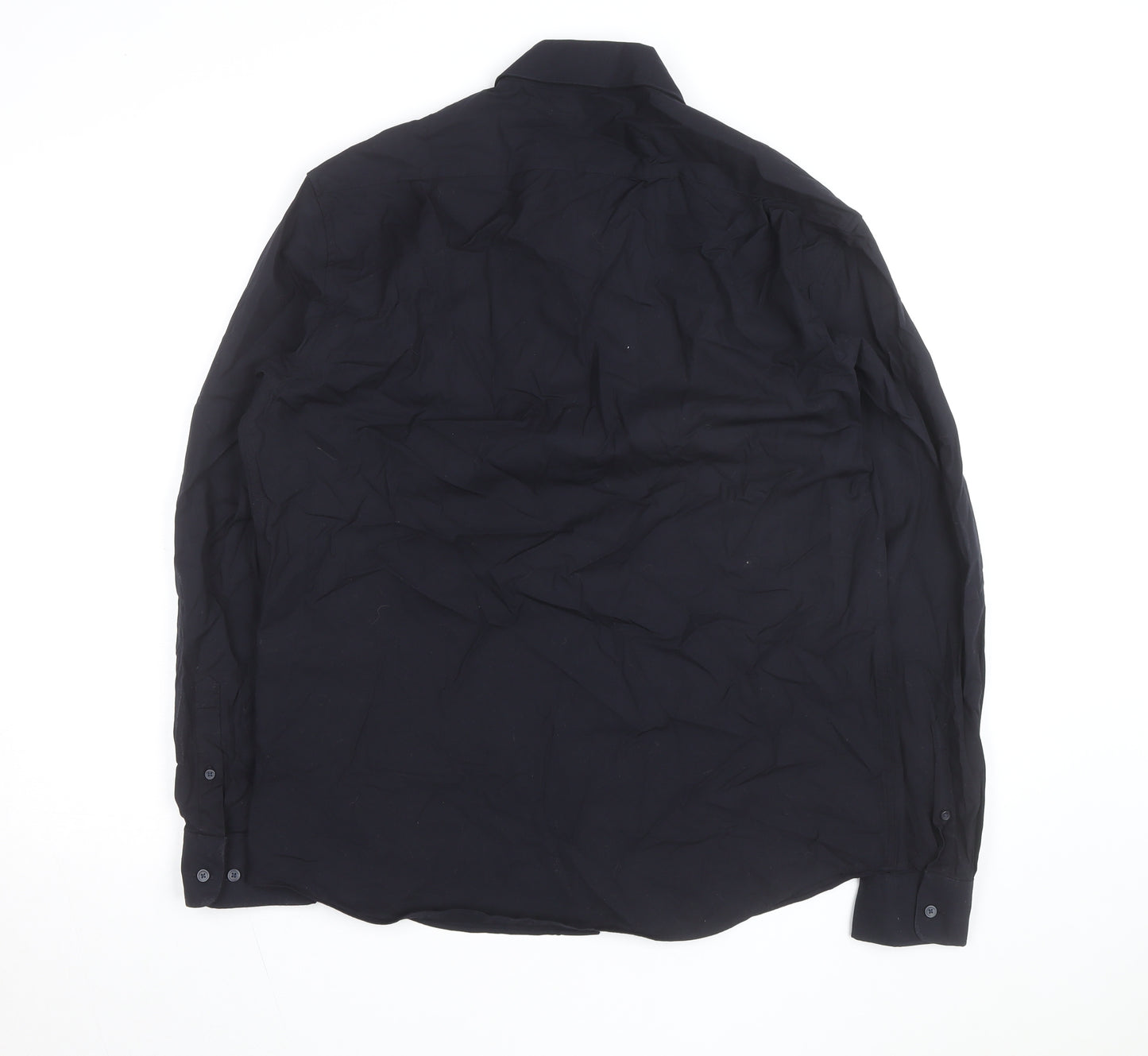 Marks and Spencer Autograph Black Regular Fit Long Sleeve Performance Shirt Men L