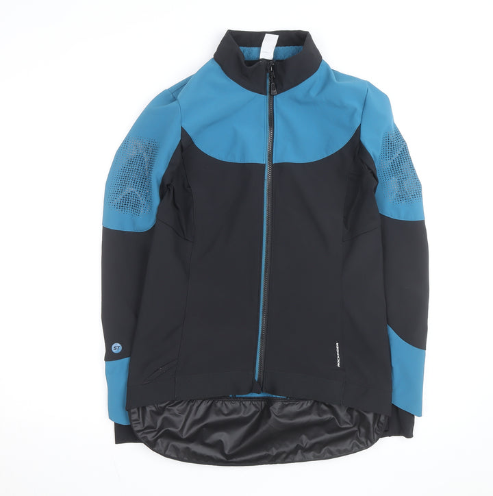 Decathlon Men's Black Blue Softshell Cycling Track Jacket M