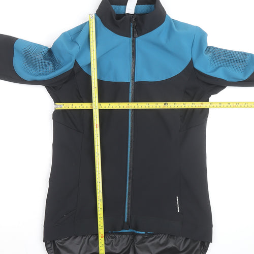 Decathlon Men's Black Blue Softshell Cycling Track Jacket M